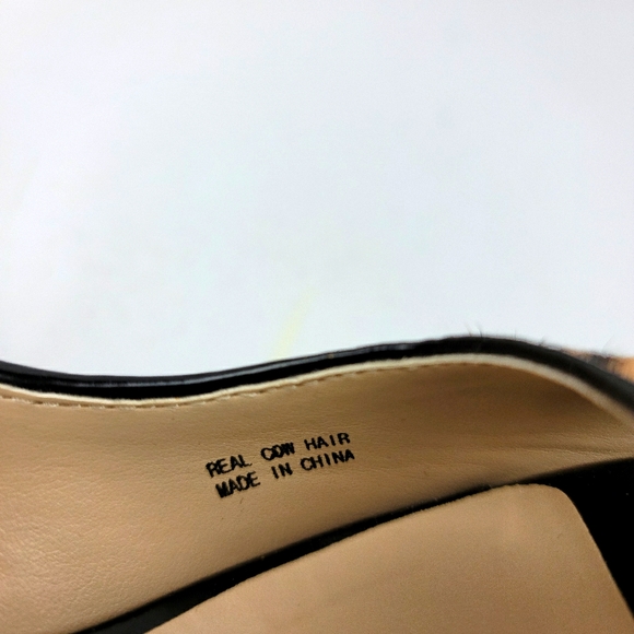 Ellen Tracy Leopard Fur Open Toe Heels - Picture 3 of 8